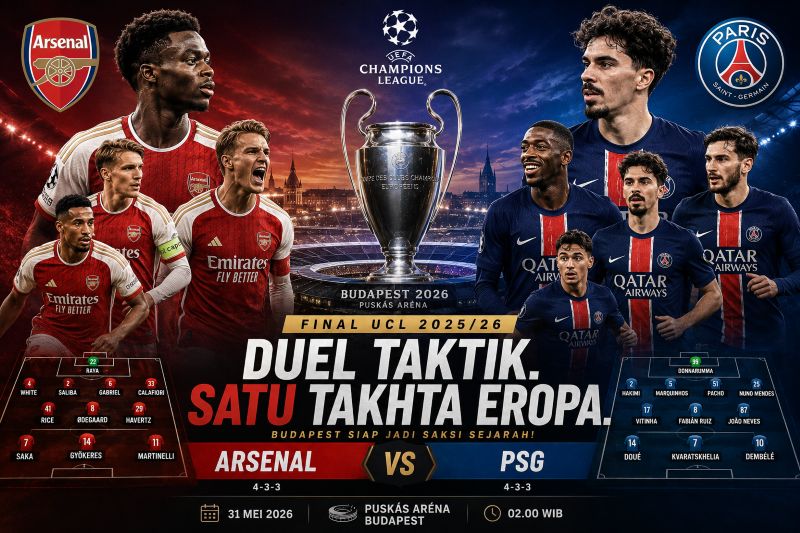Meriam London Siap Meledak di Budapest: Arsenal Lebih Dekat ke Takhta Eropa?