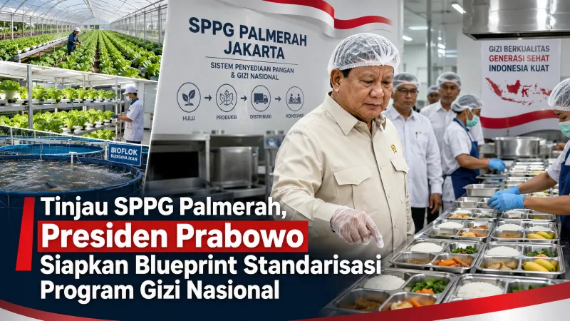 Tinjau SPPG Palmerah, Presiden Prabowo Siapkan Blueprint Standarisasi Program Gizi Nasional