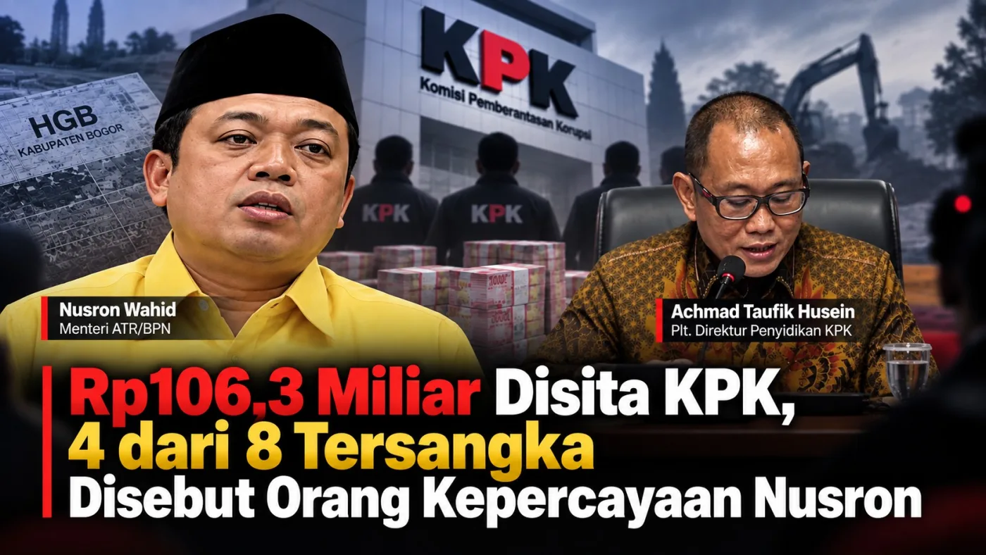Rp106,3 Miliar Disita KPK, 4 dari 8 Tersangka Disebut Orang Kepercayaan Nusron