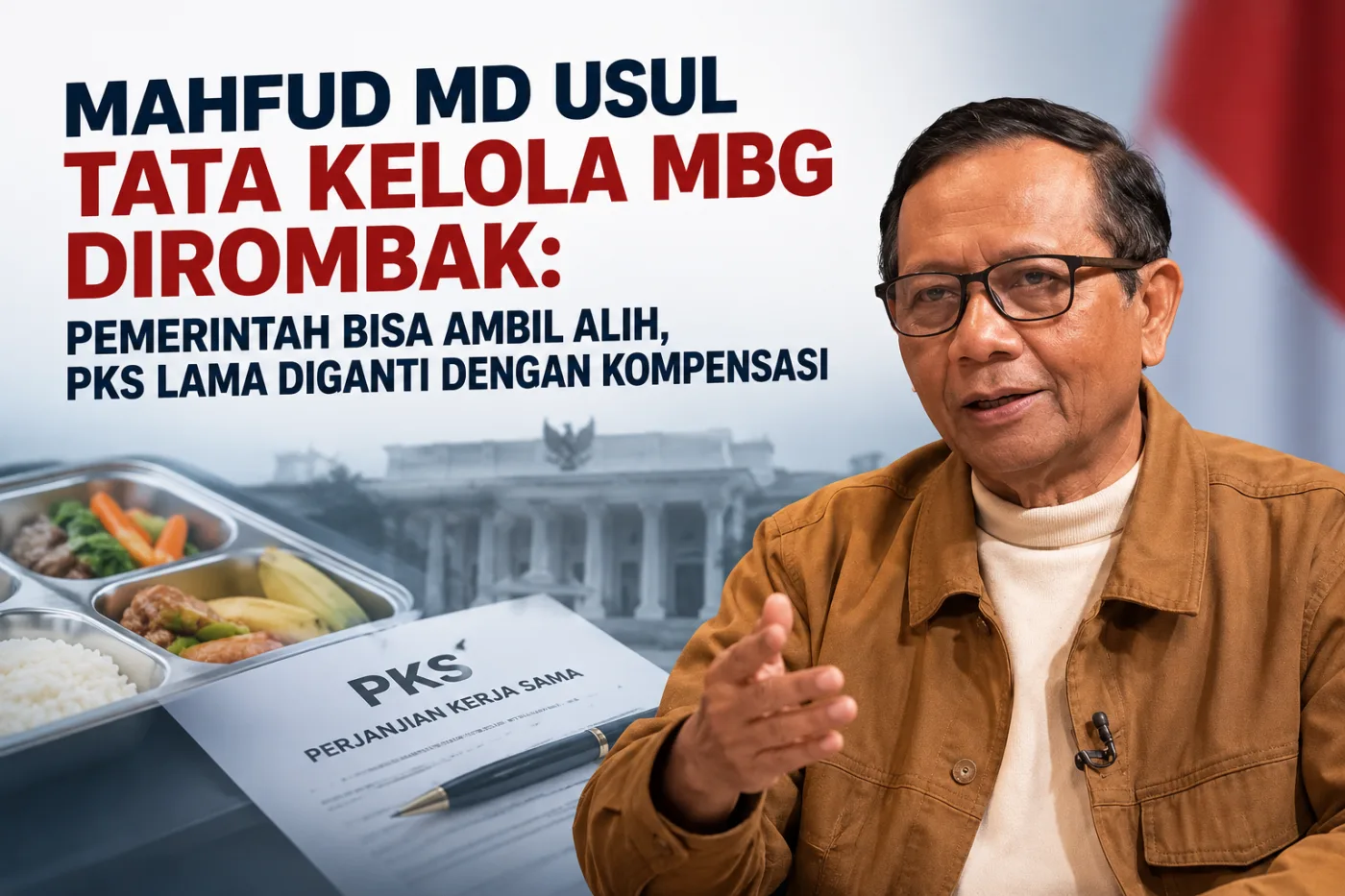 MAHFUD MD USUL TATA KELOLA MBG DIROMBAK: PEMERINTAH BISA AMBIL ALIH, PKS LAMA DIGANTI DENGAN KOMPENSASI