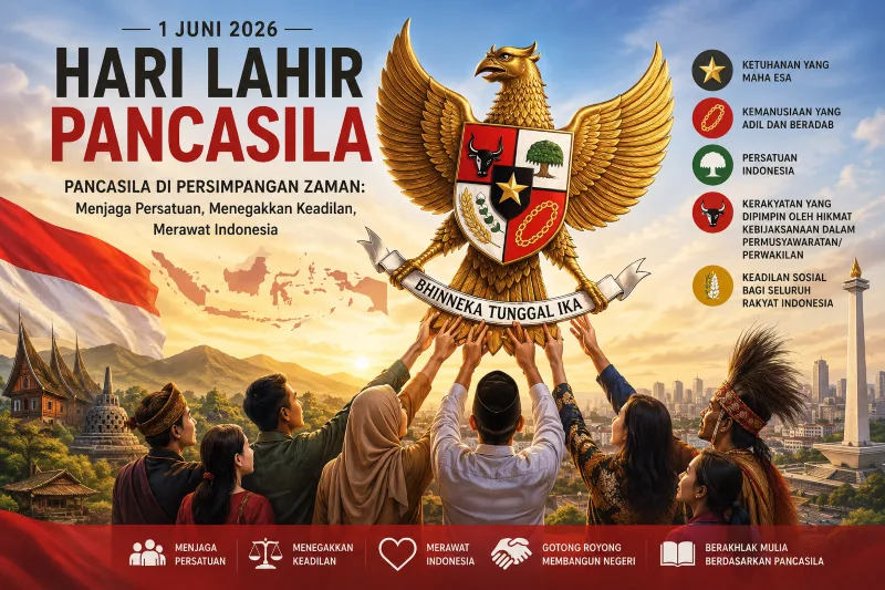 Pancasila di Persimpangan Zaman: Menjaga Persatuan, Menegakkan Keadilan, Merawat Indonesia
